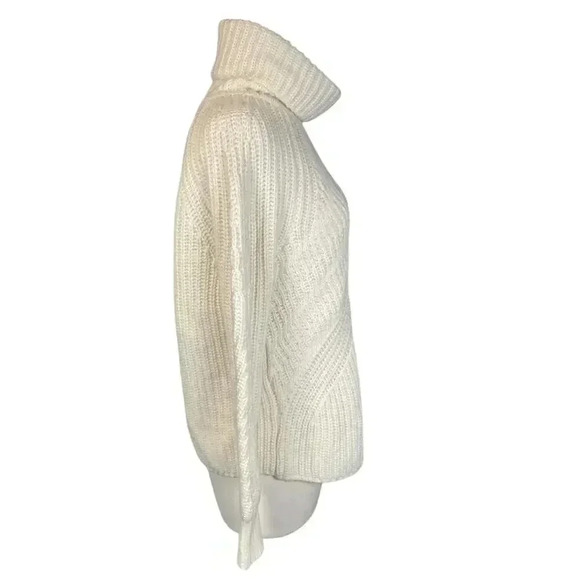 Autograph M&S Chunky Knit Turtle Neck Sweater Wool Blend Cream Size 12 Used - Picture 3 of 15